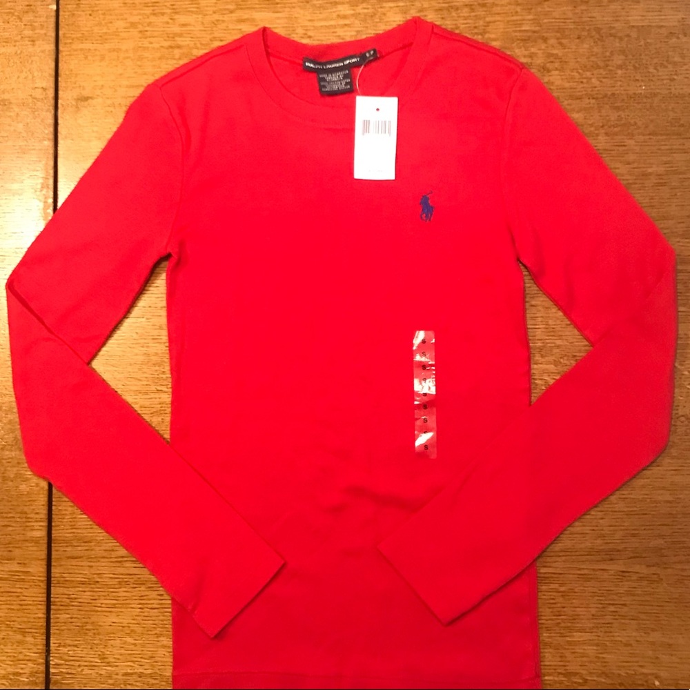 NWT Ralph Lauren Sport Red Stretchy Long Sleeve